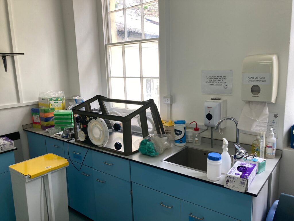 Some of the equipment from the mobile laboratory